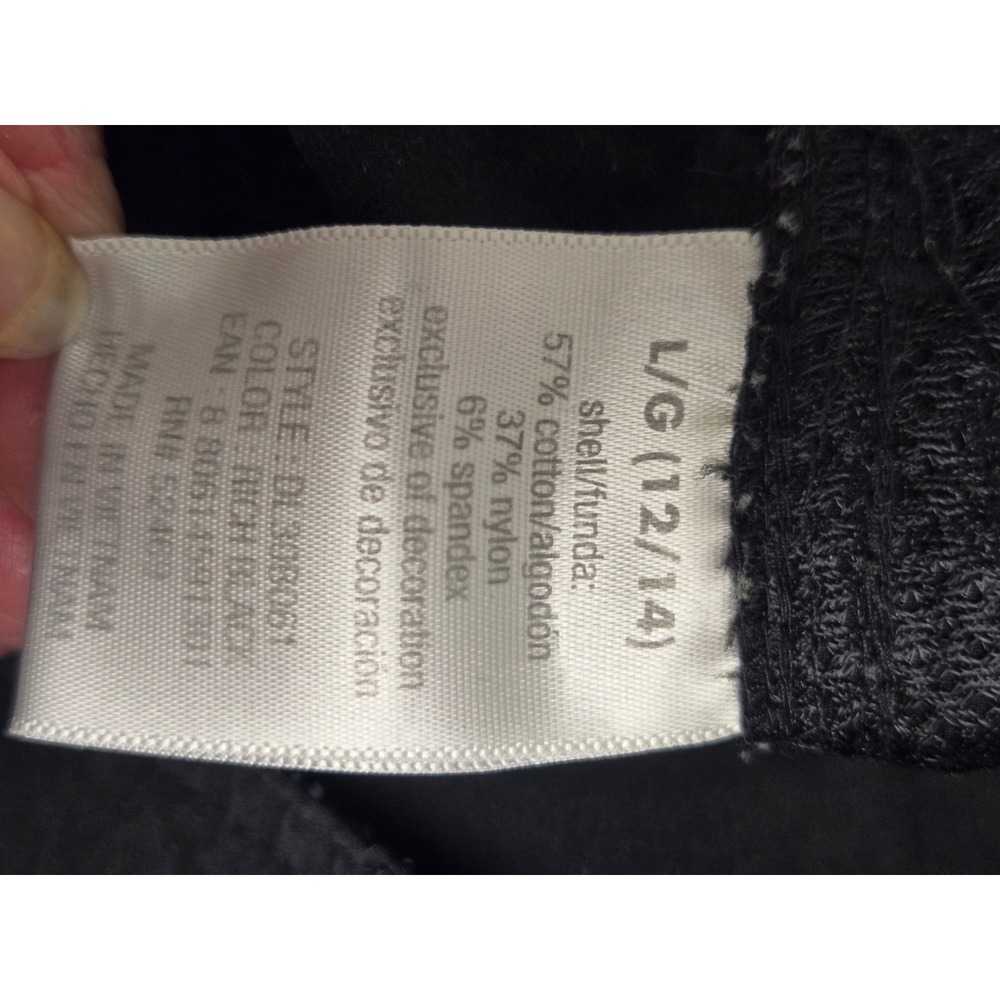 Danskin Now Womens L 12/14 Black Convertible Zip Off Cargo Hiking Pants Stretch - Picture 6 of 12